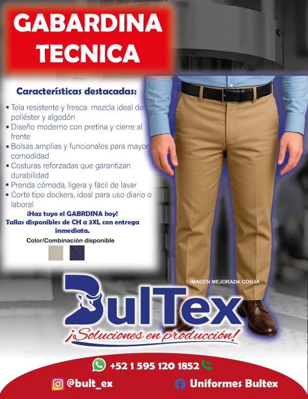 PANTALON DE GABARDINA