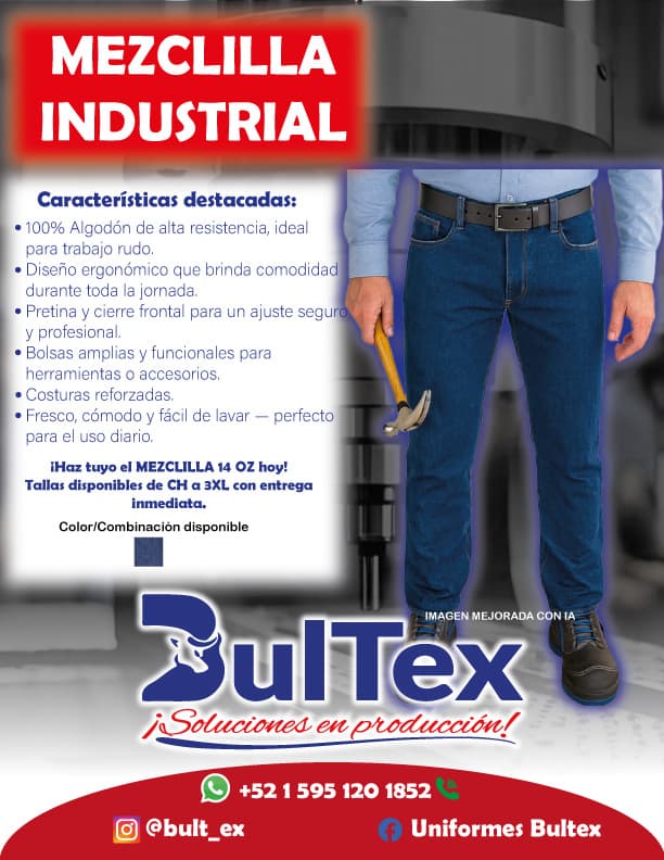 PANTALON DE MEZCLILLA 14oz